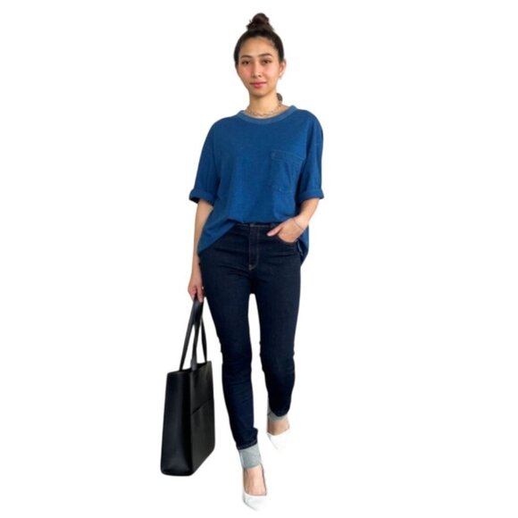 NWT UNIQLO Ultra Stretch Skinny High Rise Jeans 28 x 31 Dark Wash Denim 69 Navy - Picture 1 of 4